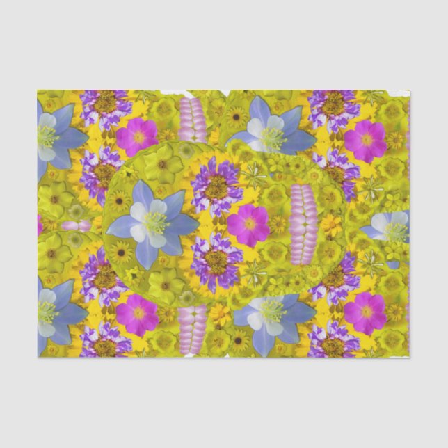 Papier Mousseline Crâne 3 de fleur (Recto)