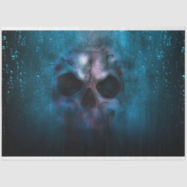 Papier Mousseline Crâne dans l'espace 15 Découpage papier tissu (Recto)