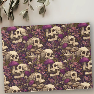 Papier Mousseline Crâne de citrouille violette du jardin de sorcière