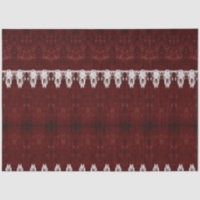 Crâne de taureau Tribal Western Bourgogne Rouge