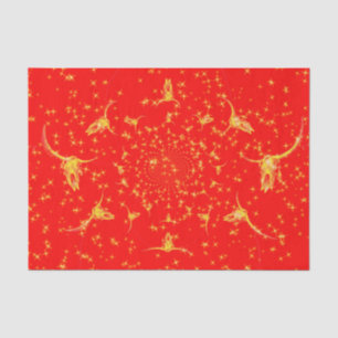 Papier Mousseline Crâne de vache girly Noël occidental paillettes ro