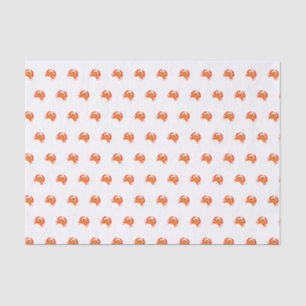 Papier Mousseline Crâne rouge chaud orange simple propre frais