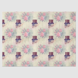 Papier Mousseline Crânes à vapeur et découpage Rose