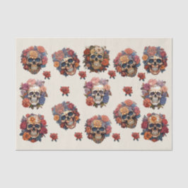 Papier Mousseline Crânes élégants