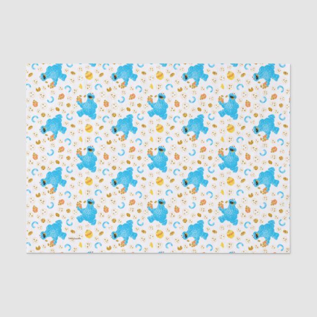 Papier Mousseline Crayon Cookie Monster Cookie Motif (Recto)