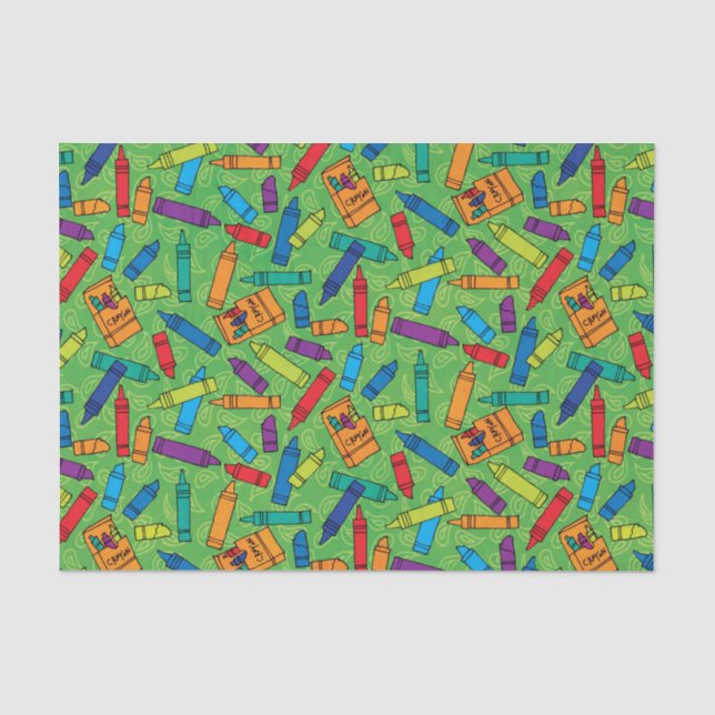 Papier Mousseline Crayons colorés (Recto)