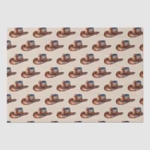Papier Mousseline Cream Howdy Cowboy Casquettes occidentaux