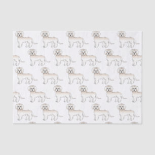 Papier Mousseline Cream Mini Goldendoodle mignon Motif de dessin ani