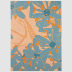 Papier Mousseline Création de feuilles contemporaines en pêche