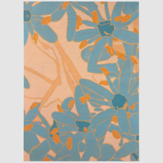 Papier Mousseline Création de feuilles contemporaines en pêche
