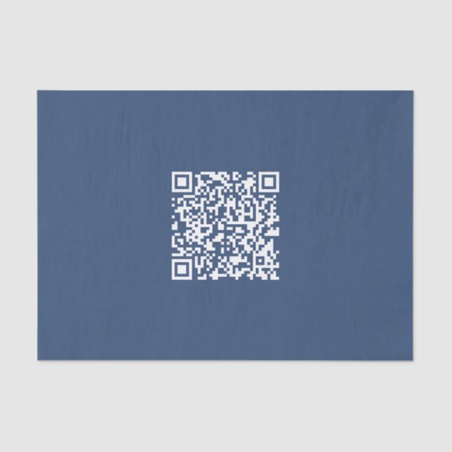 Papier Mousseline Créer un code QR analysable | Bleu de marine (Recto)