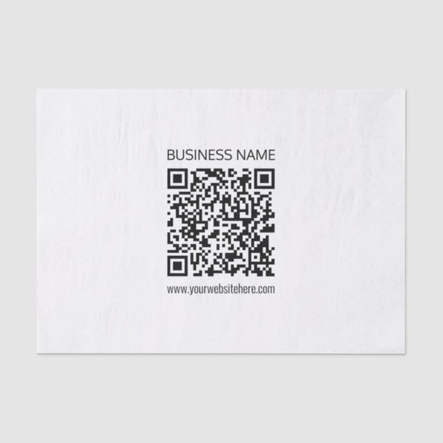 Papier Mousseline Créer un code QR d'entreprise Texte instantané et  (Recto)