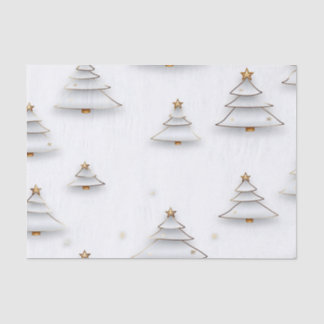 Papier Mousseline Créez vos propres arbres de Noël blancs personnali