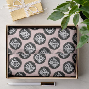 Papier Mousseline Créez votre propre fond à logo répétitif rose