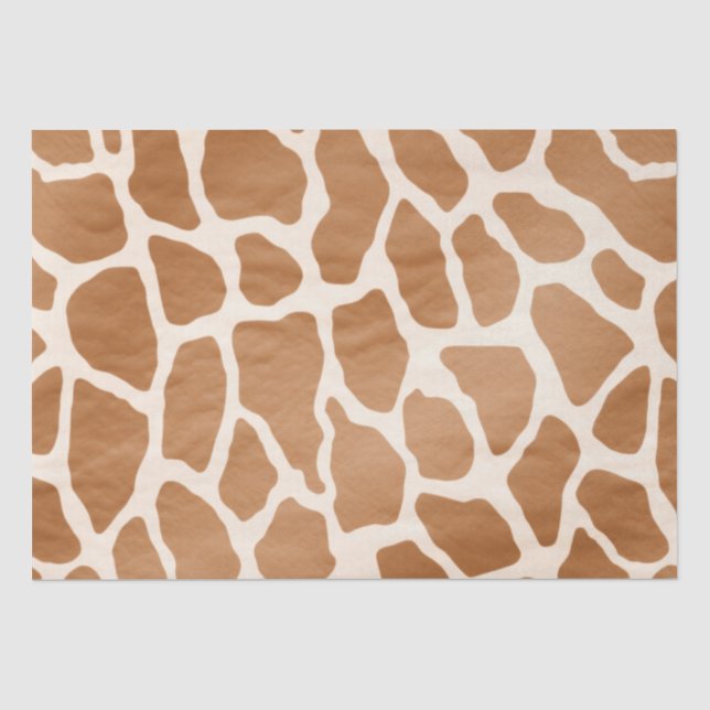 Papier Mousseline Crème Brown Safari Giraffe Poster de animal (Recto)