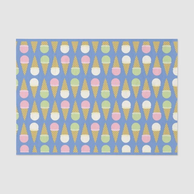Papier Mousseline Crème glacée Cone mignonne 1er anniversaire fête (Recto)