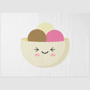Papier Mousseline Crème glacée Kawaii
