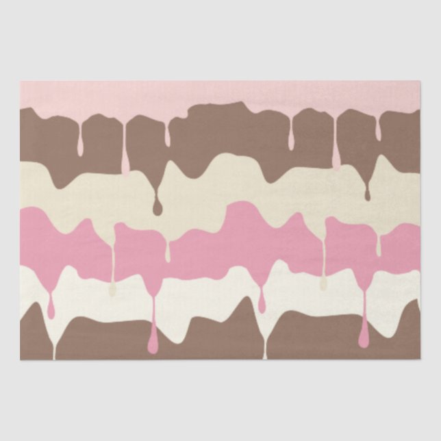 Papier Mousseline Crème glacée napolitain de égouttement (Recto)