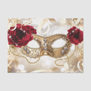 Papier Mousseline Crème Gold Masquerade Ball fête d'anniversaire
