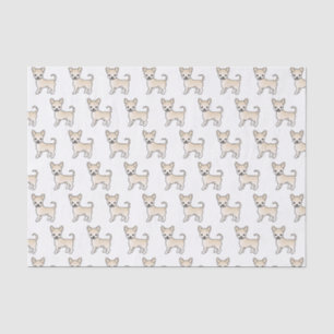 Papier Mousseline Crème Smooth Coat Chihuahua Cute Chien Motif