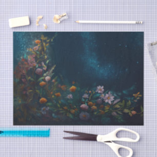 Papier Mousseline Crépuscule Mystérieux, Compagnon Floral Papillon d