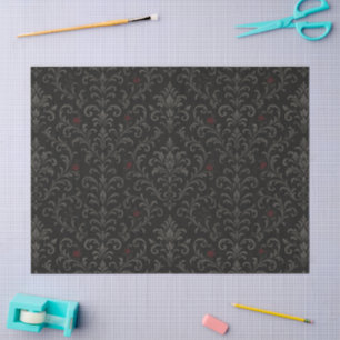 Papier Mousseline Crimson Nocturne Bloom Victorian