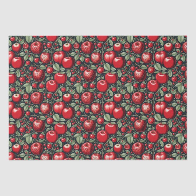 Papier Mousseline Crimson Orchard (Recto)