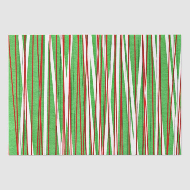Papier Mousseline Crise de Noël, rouge et vert (Recto)