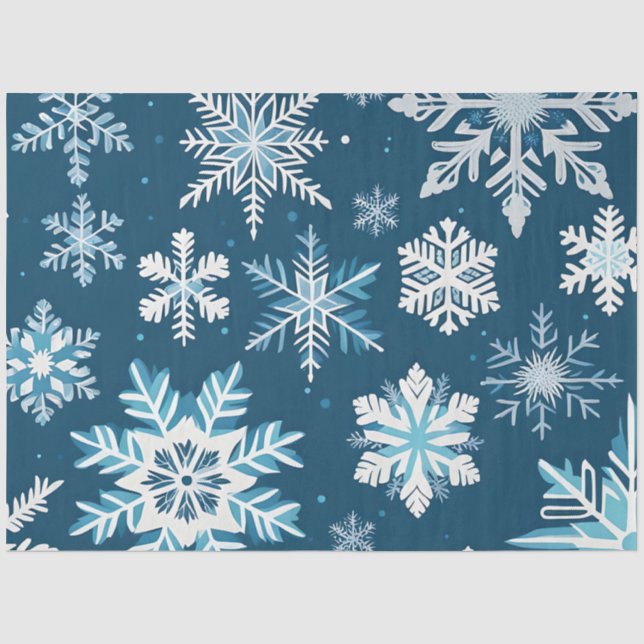 Papier Mousseline cristaux de flocon de neige papier de tissu (Recto)