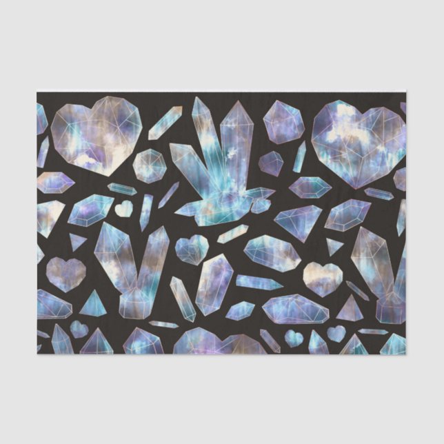 Papier Mousseline Cristaux d'énergie magique Arc-en-ciel Crystal Roc (Recto)