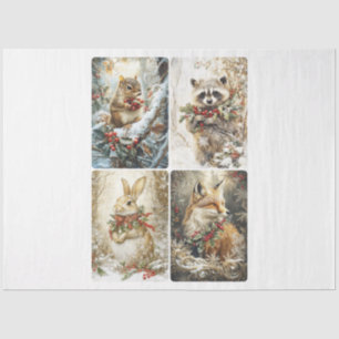 Papier Mousseline Critère de Noël des bois