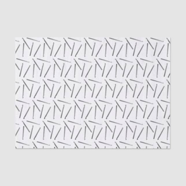 Papier Mousseline Crochet Hooks Artisanat Faux Silver Foil Texture (Recto)