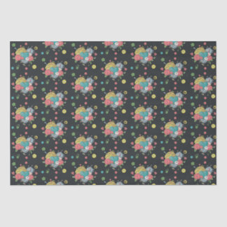 Papier Mousseline Crochet Motif de fils de coeur