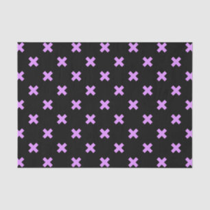 Papier Mousseline Crochets Lilac sur noir