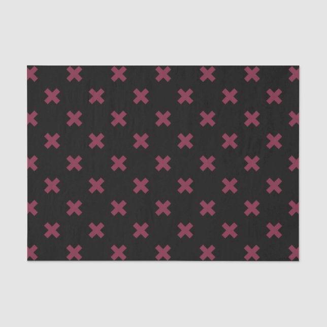 Papier Mousseline Crochets Mulberry sur noir (Recto)