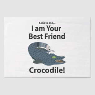Papier Mousseline Crocodile Alligator drôle Crocodile