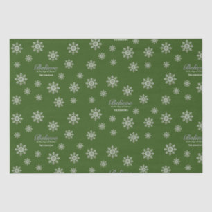 Papier Mousseline Croire à la magie de Noël   Green