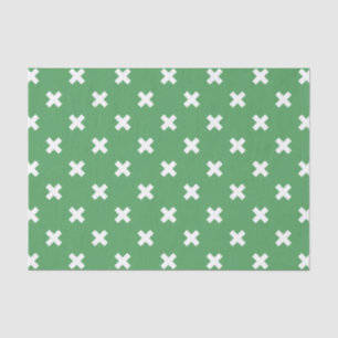 Papier Mousseline Croix blanche sur le vert
