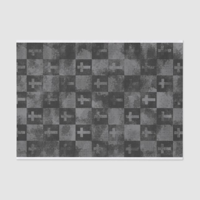 Papier Mousseline Croix Checkered (Recto)