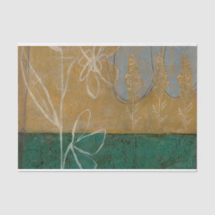 Papier Mousseline Croquis floral avec Fleur sauvage et Plante