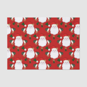 Papier Mousseline Croyez en Père Noël-Red-TISSUE WRAPPER PAPER