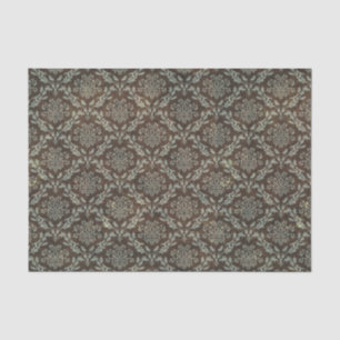 Papier Mousseline Cru, damassé, victorian, greybrown, noir, gothique