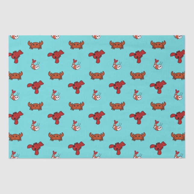 Papier Mousseline Crustacés (Recto)