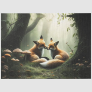 Papier Mousseline Cuddle Fox dans la forêt de Misty