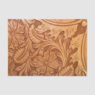 Papier Mousseline Cuir occidental de pays de style rustique de