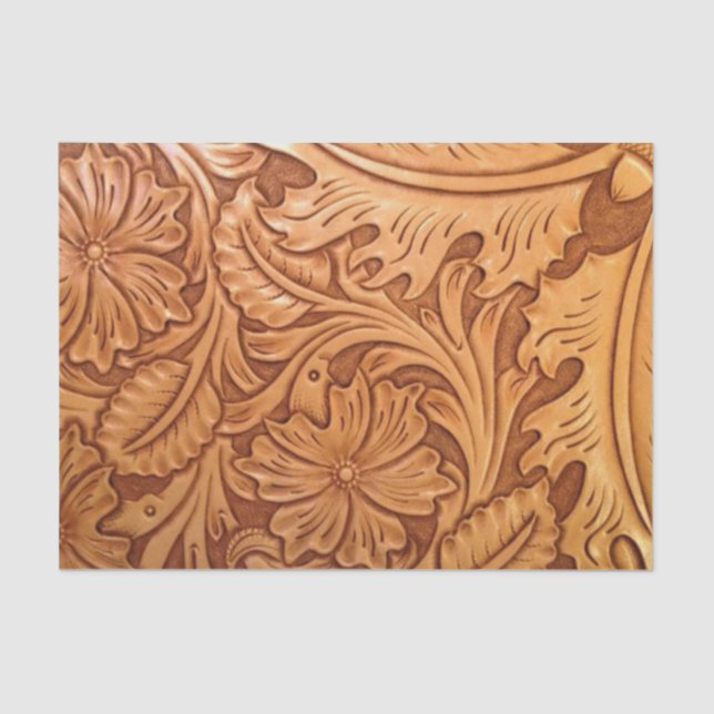 Papier Mousseline Cuir occidental de pays de style rustique de (Recto)