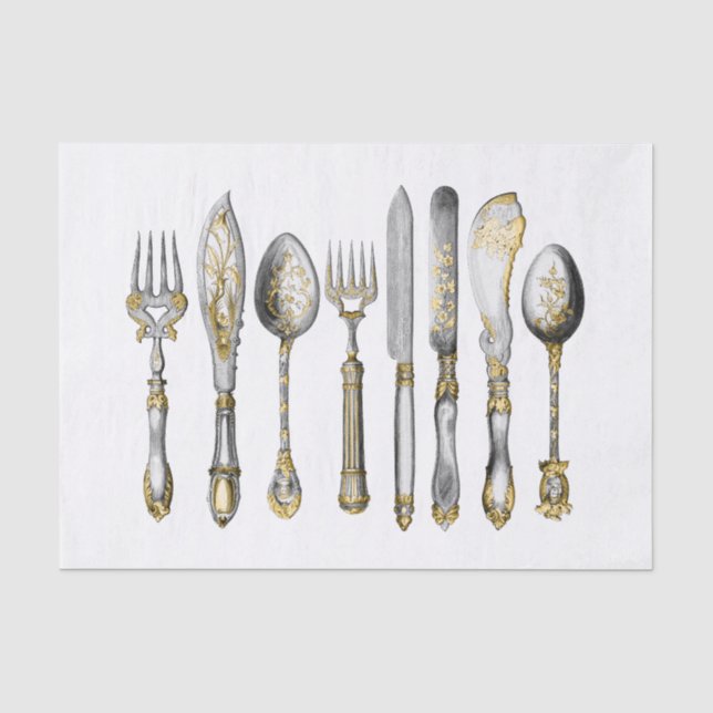 Papier Mousseline Cuisine à cuillère à fourche de couteau (Recto)