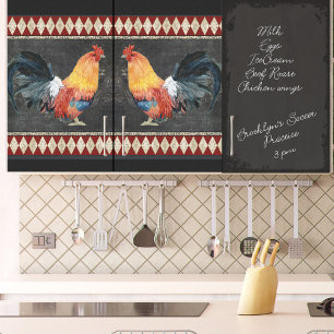 Papier Mousseline Cuisine agricole Rooster Rouge Or noir Découpage