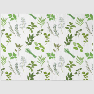 Papier Mousseline Cuisine verte Herbes de jardin culinaires