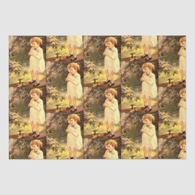 Papier Mousseline Cuisine victorienne avec oiseaux  (Recto)
